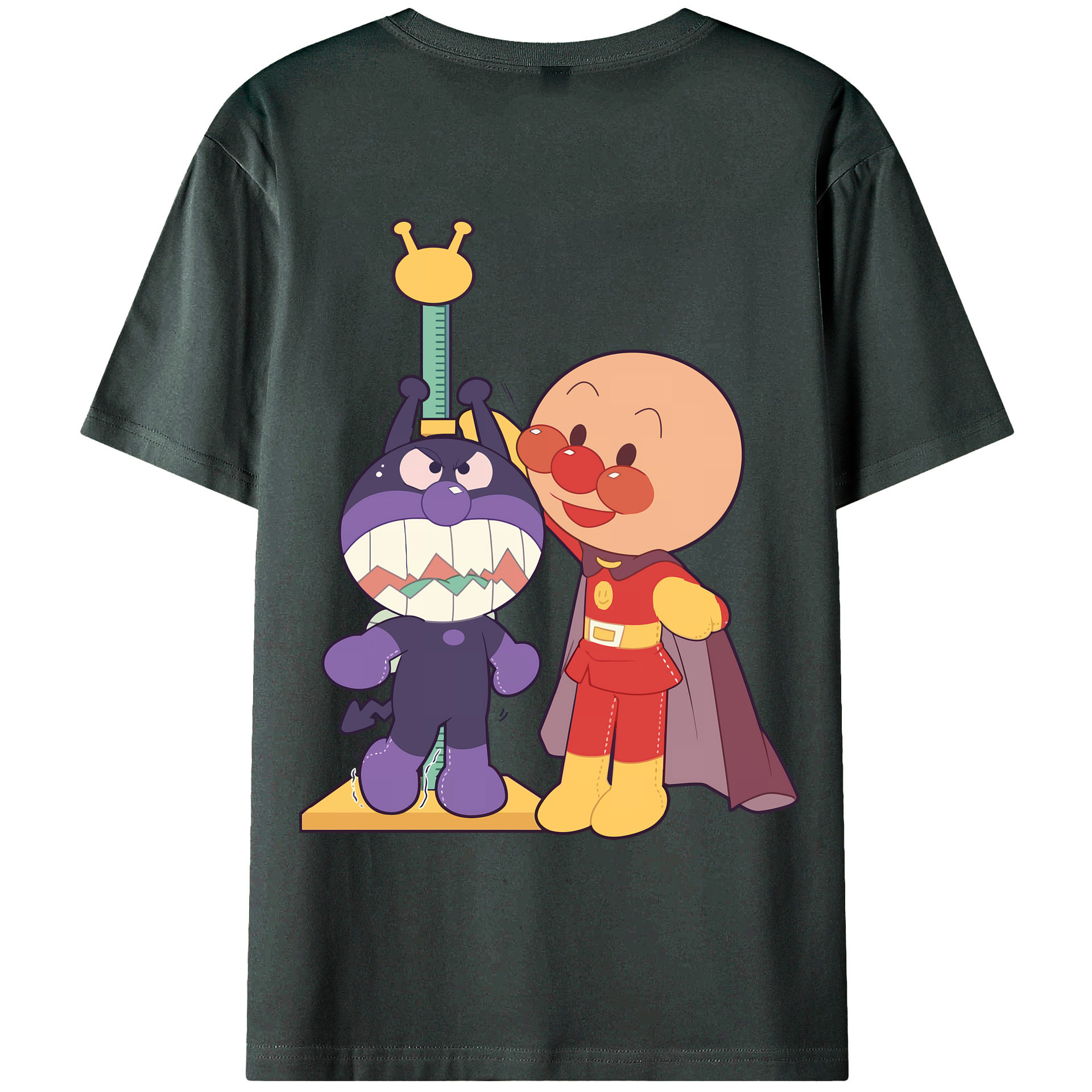 （画像用） アンパンマン Anpanman 綿100％ メンズ半袖Tシャツ（バックプリント） 通気性